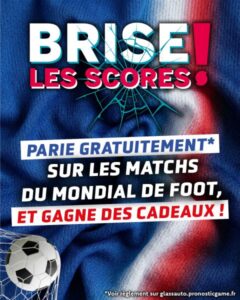 Glassauto organise un jeu pour parier sur les résultats des matchs du mondial de foot.